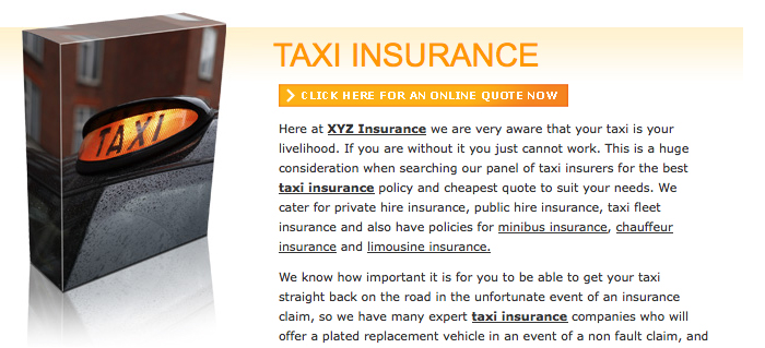 XYZ insurance Web Design Slide 3